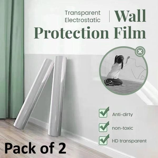 Pack of 2 transparent wall protection film rolls with anti-dirty, non-toxic, and HD transparent features