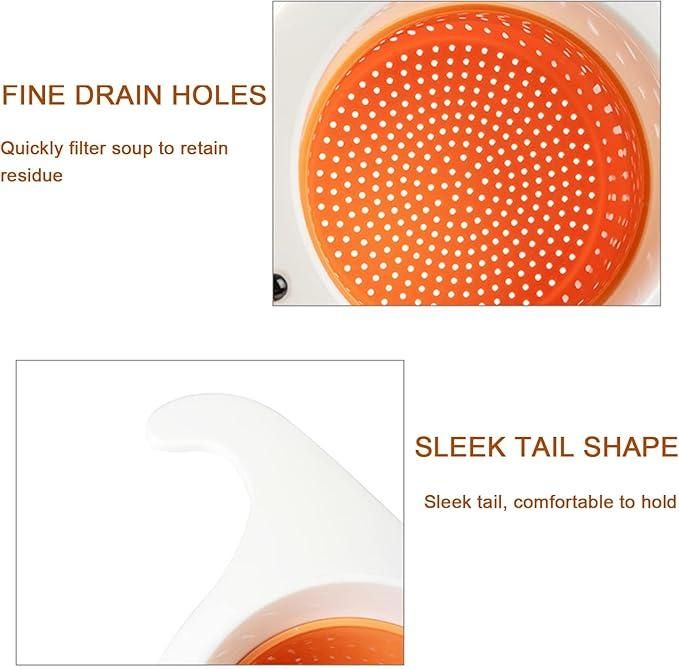 Whale drain basket for kitchen with fine drain holes and sleek tail shape for easy handling by The Gir Farmer