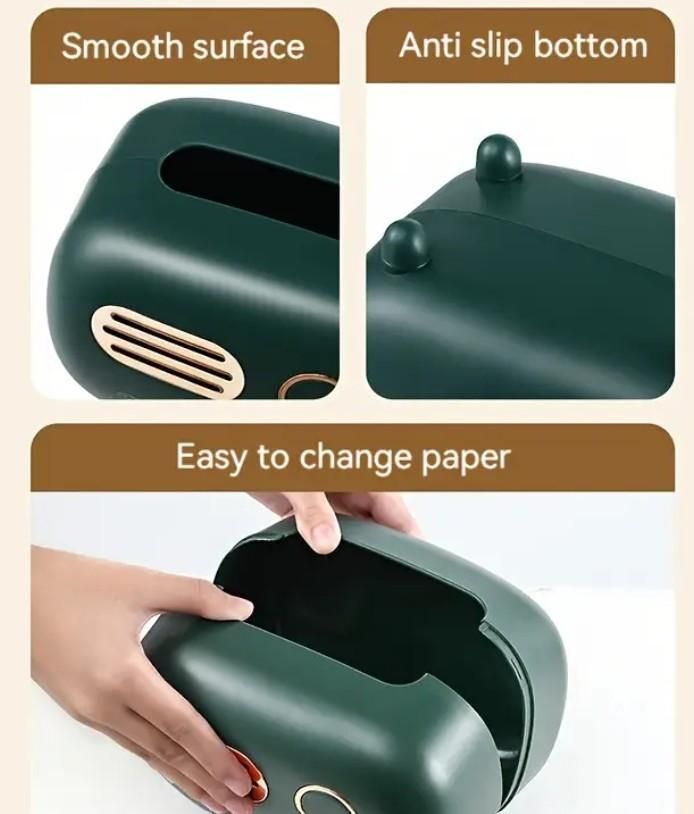 Vintage radio tissue box with smooth surface and anti-slip bottom for easy paper access
