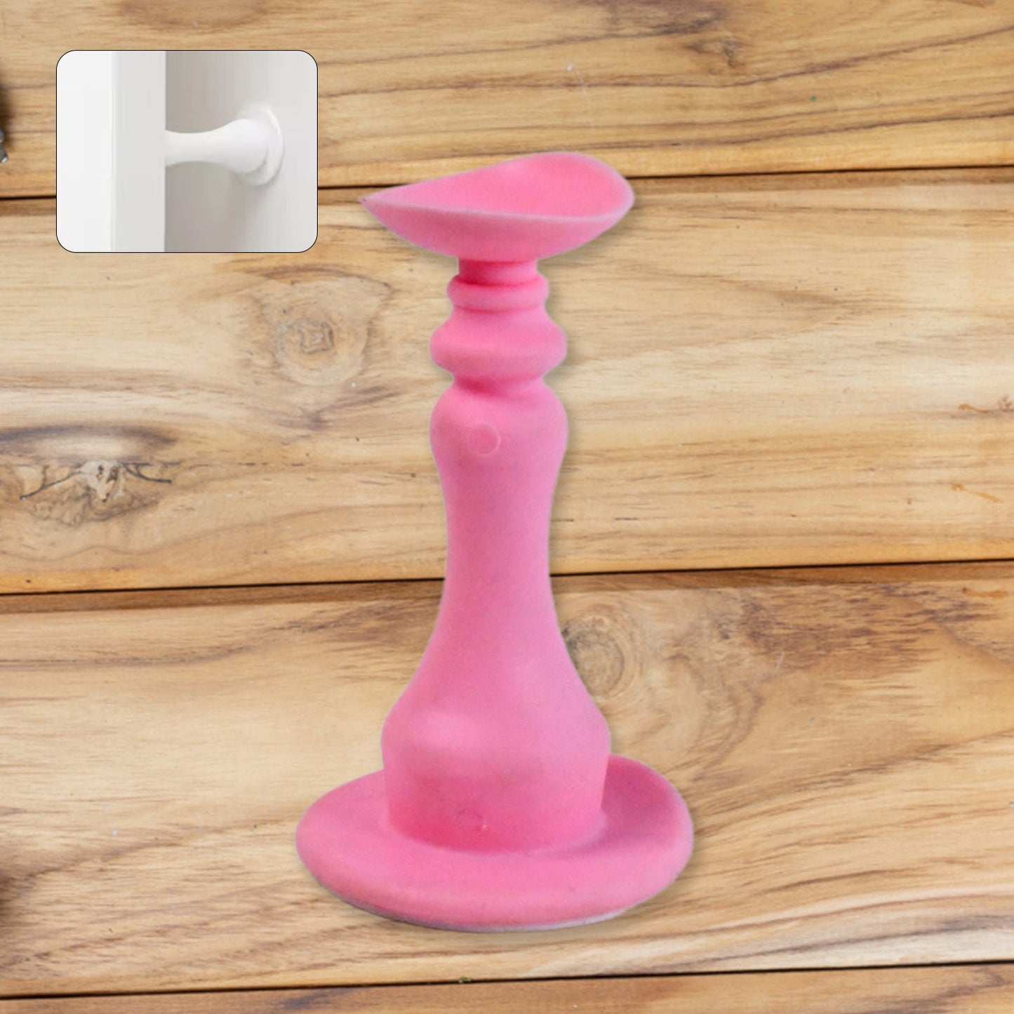 Pink washing machine door holder for secure and easy access to the washing machine door