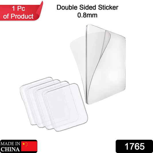 Clear double sided sticker sheets featuring waterproof nano adhesive tape for versatile use