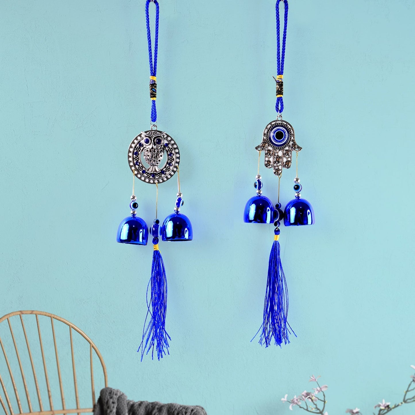 Metal Evil Eye Wind Chime Bells (Mix Design / 1 Pc) Your Brand