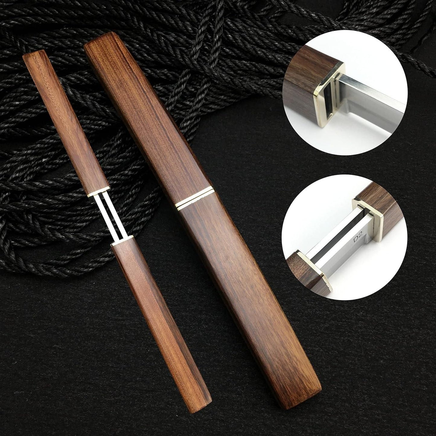 THE GIR FARMER wooden handle kitchen knife set with sleek wooden handles and stainless steel blades