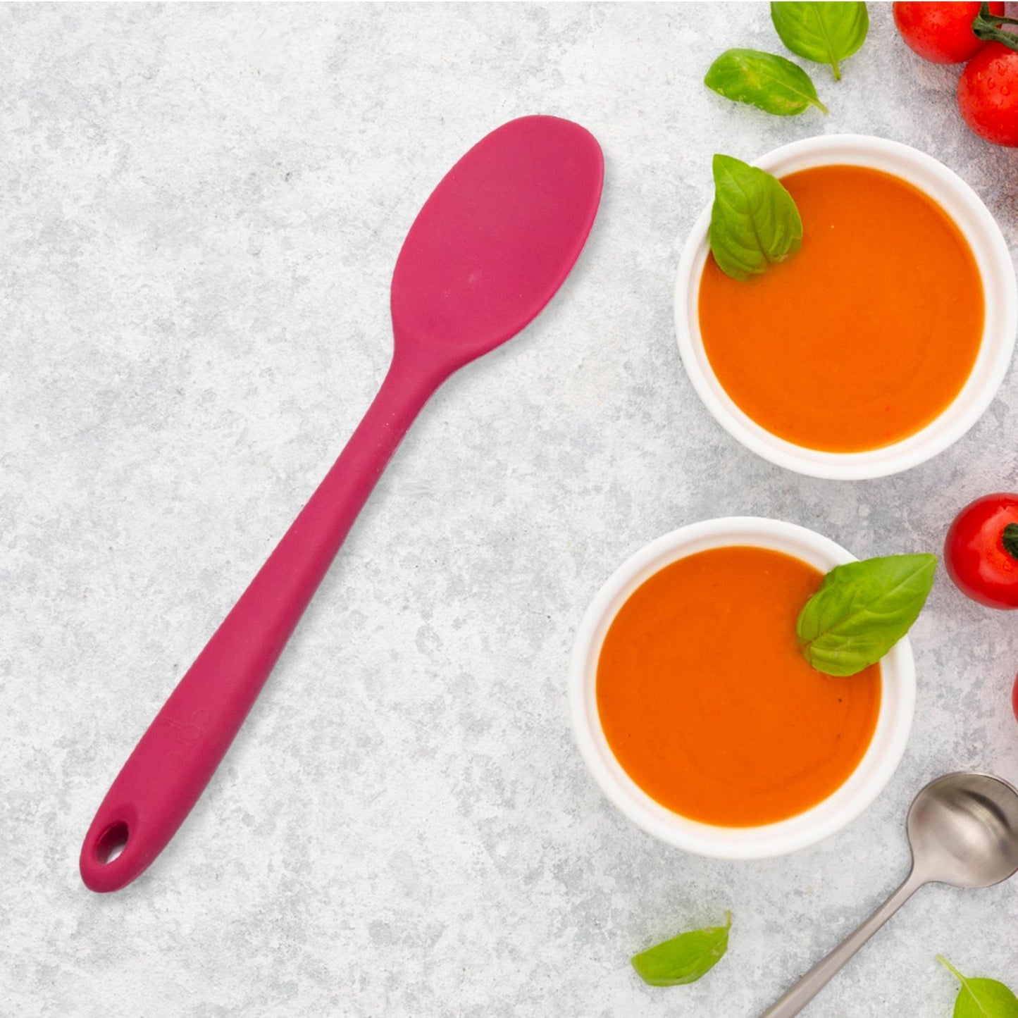 Multipurpose Silicone Spoon, Silicone Basting Spoon Non-Stick Kitchen Utensils Household Gadgets Heat-Resistant Non Stick Spoons Kitchen Cookware Items For Cooking and Baking (6 Pcs Set) Your Brand