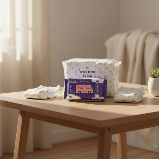 XL Baby Diapers with Wipes - 50 Piece| THE GIR FARMER