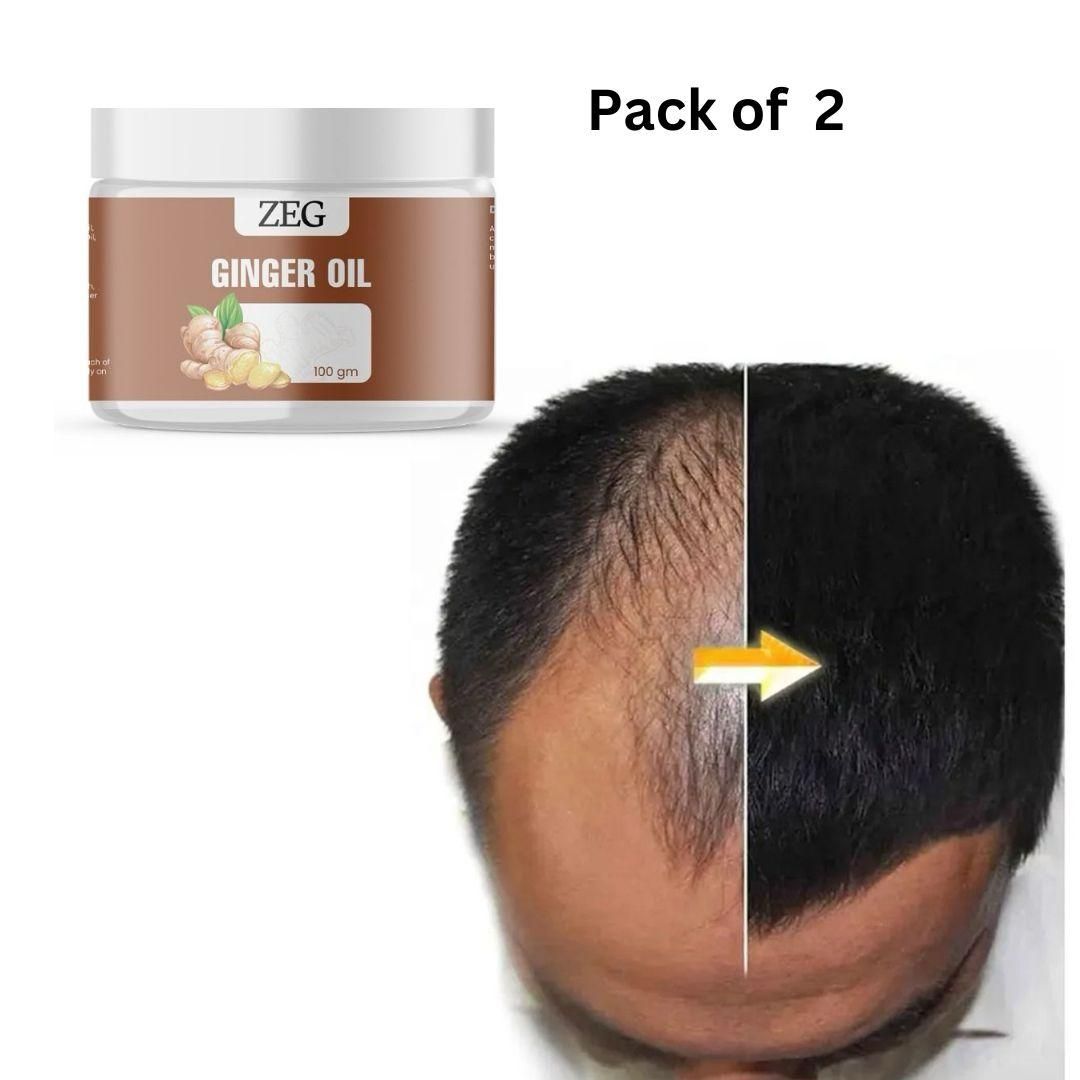 Pack of 2 ZEG Ginger Oil for body massage in 100 gm jars, ideal for relaxation and rejuvenation