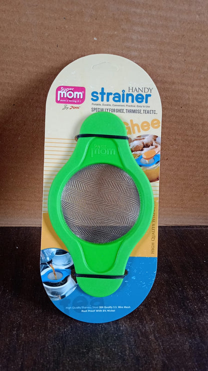 Supermom Stainless Steel Mesh Strainer with Dual Handle Plastic Frame (1 Pc) Your Brand