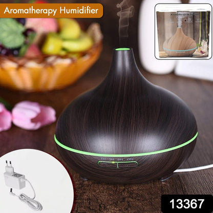 Aromatherapy Humidifier with 7 Colourful LED Light Change (500 ML Capacity / Without Remote) Your Brand