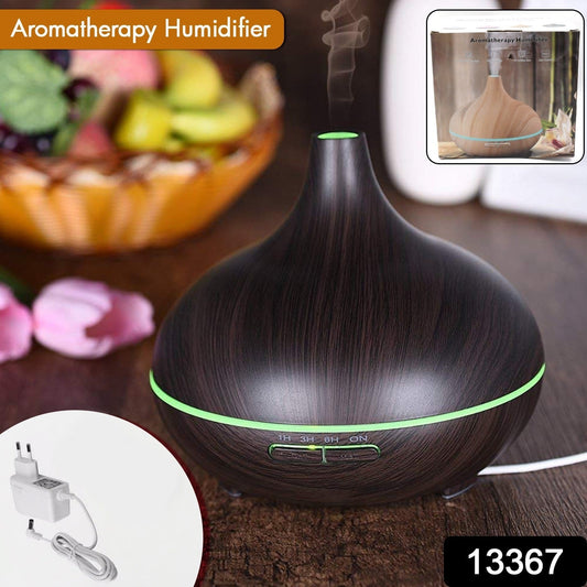 Aromatherapy Humidifier with 7 Colourful LED Light Change (500 ML Capacity / Without Remote) Your Brand