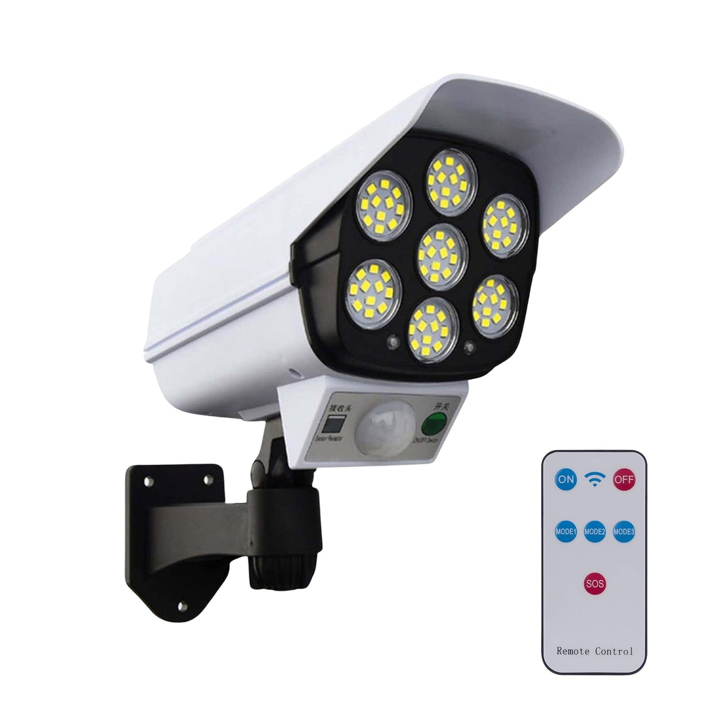 Solar Light Outdoor Motion Sensor Security Camera Shaped Dummy Wall Lamp (1 Pc) Your Brand