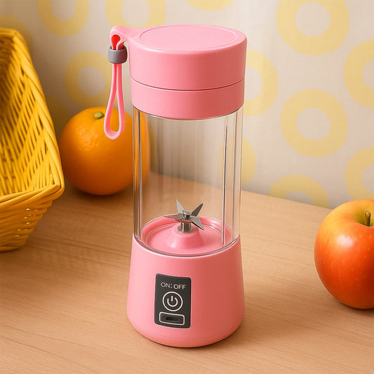 Multi-Purpose Portable USB Electric Juicer 6-Blades, Protein Shaker, Blender Mixer Cup (380 ML) Your Brand