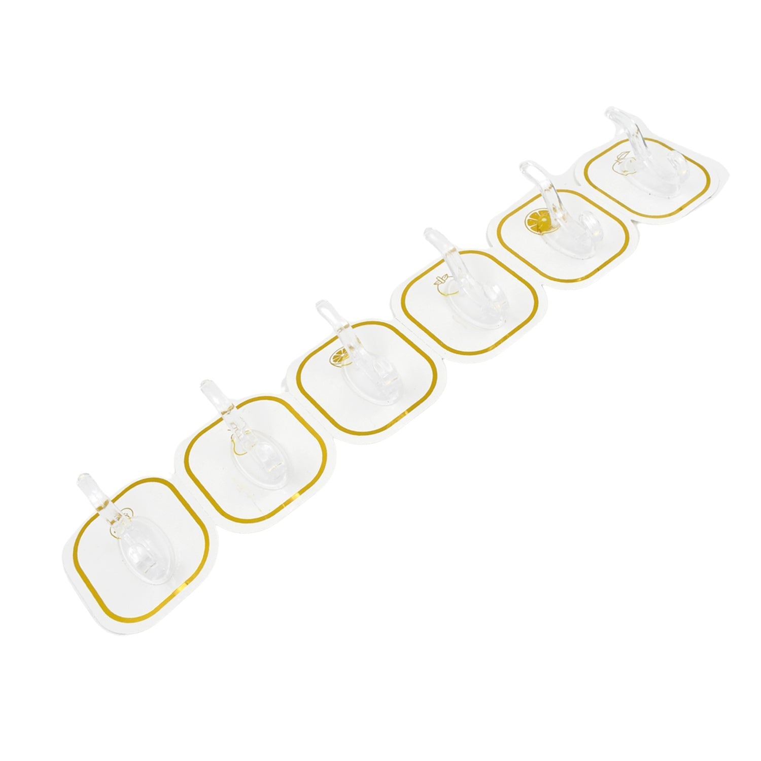 TRANSPARENT ADHESIVE WALL HOOK (6 PCS SET) Your Brand