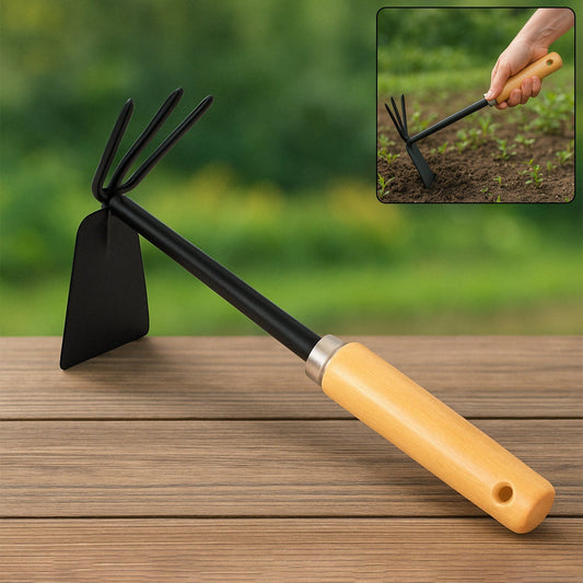 2 in 1 Double Hoe Gardening Tool with Wooden Handle Your Brand