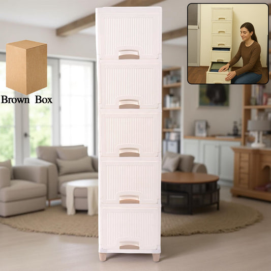 Multi-Purpose 5-Layer Plastic Storage Drawer Cabinet for Home and Office Your Brand