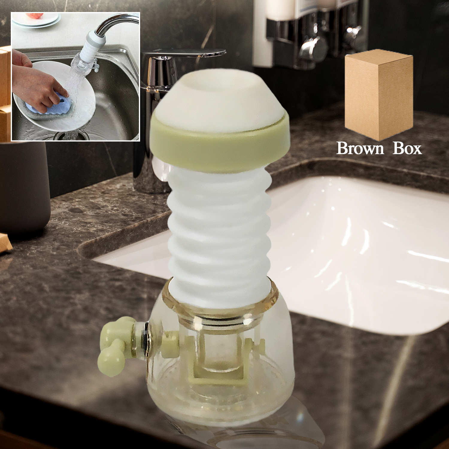 Adjustable Water Faucet Can Rotate 360 Degree Shower Head Anti spattering Water-saving Tap Nozzle Extended Filter Water Saving, Kitchen Bathroom Faucet Water-Saving Devices (1 Pc) Your Brand