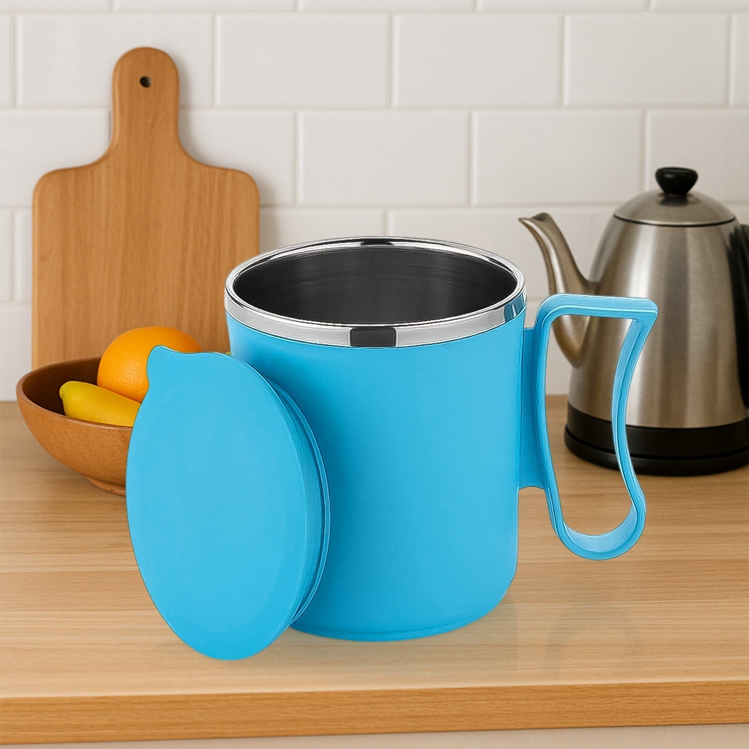 300ml Stainless Steel Mug: Insulated, Leakproof Lid, Hot/Cold Drinks (Mix Color) Your Brand