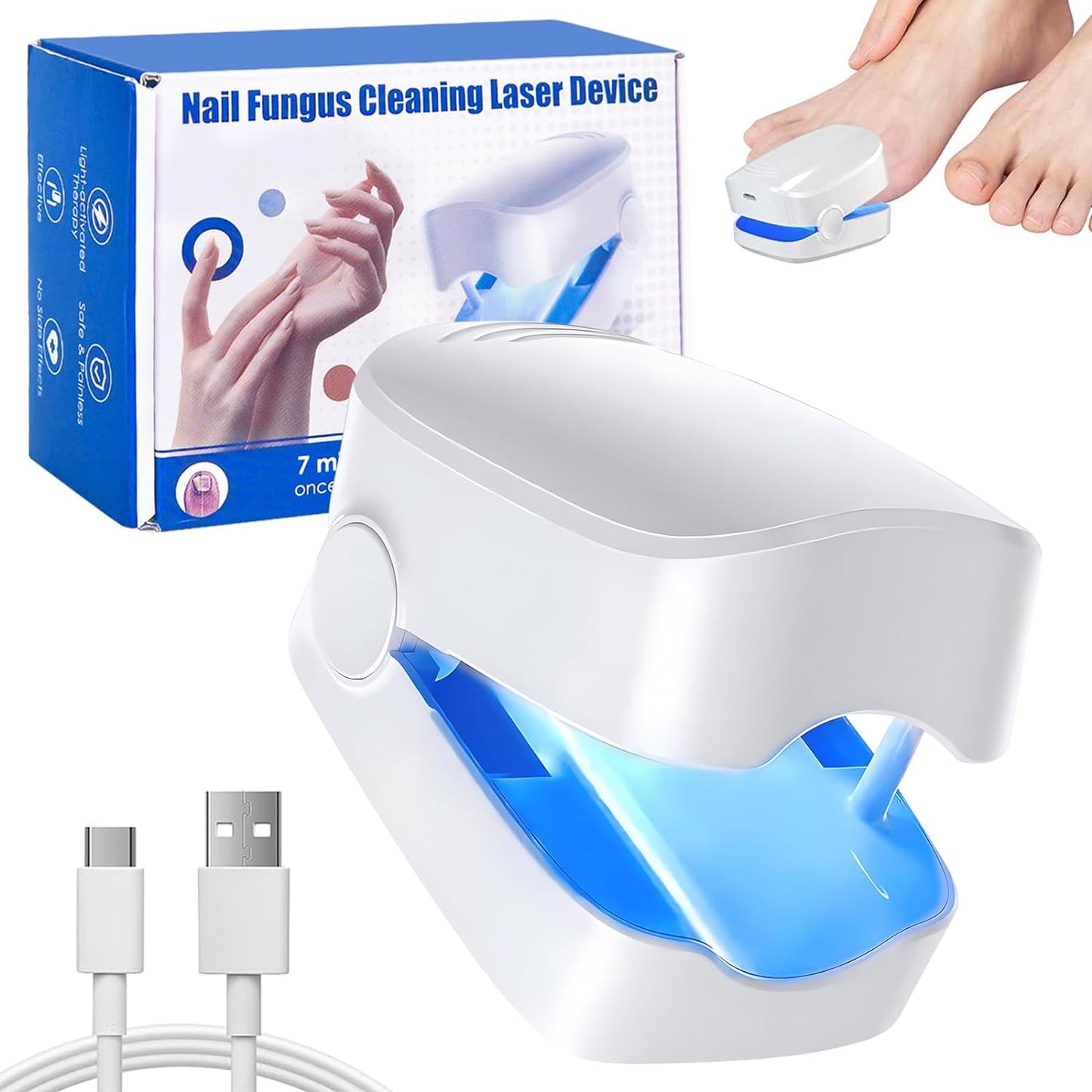 Rechargeable Nail Fungus Laser – Anti-Fungal Device for Toenails, Hands & Feet (Home Use) Your Brand