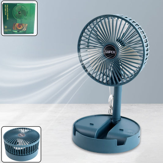 Adjustable Portable Desktop Fan - Telescopic Silent Personal Cooling for Office & Travel (Battery Not Include) Your Brand