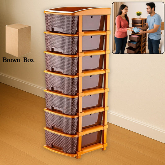 7-Layer Multipurpose Plastic Storage Drawer Organizer Your Brand