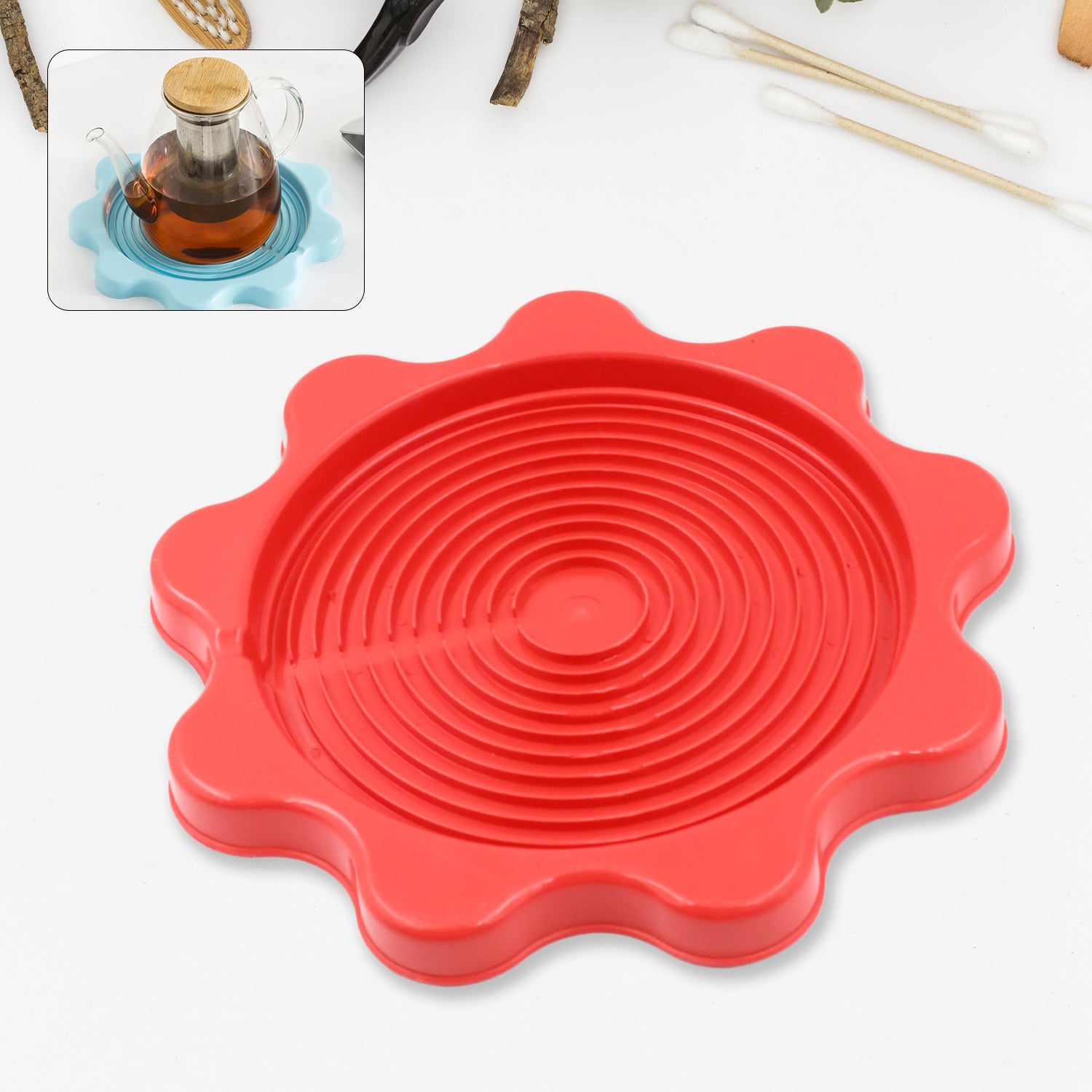 Multifunction Place mats Waterproof Anti-Slip at Insulation Table Mats Thermos Bottle Cup Mat Cup Coaster Kitchen Accessories, Home Thermos Kettle Pad, Heat Proof Pad Heat Insulation Pad (23×23 CM) Your Brand
