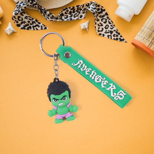 Cute Cartoon Silicone 3D Key Chain with Metal Hook & Strap (Pack of 1) Your Brand