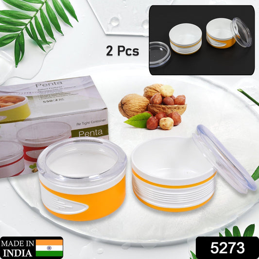 Airtight Plastic Storage Container Set (2 pieces, 550ml) Your Brand