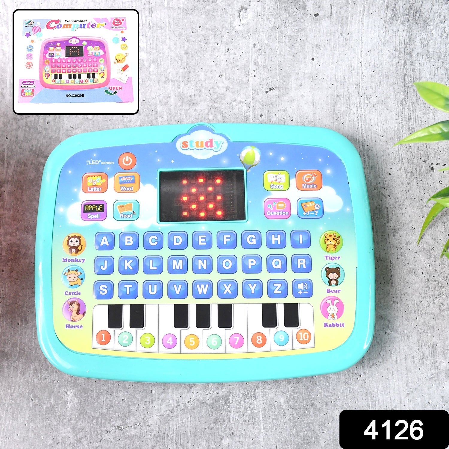 Learning Educational Computer Kids Piano Laptop with LED Screen & Music Your Brand