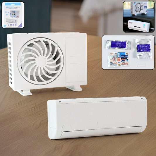 AC Design Solar-Powered Car Air Freshener: Built-in Perfume Diffuser for Dashboard and AC Vent Your Brand