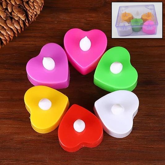 LED Tealights, Smokeless Plastic Decorative Candles, Diwali  (Pack Of 6 / Multicolor) Your Brand