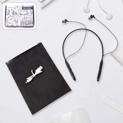 Bluetooth Wireless Neckband Earphones, 40H Playtime, IPX Water-Resistant, High Bass Your Brand