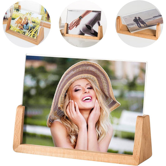  Wooden Picture Stand, Photo Frame Stand (1 Pc) Your Brand