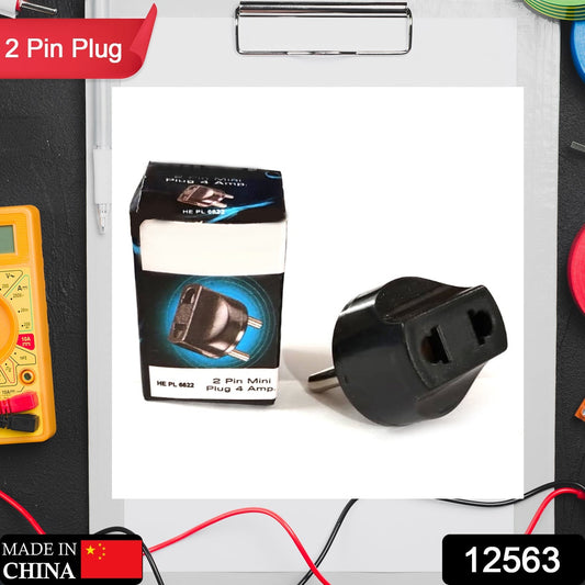 2 Pin 4 Amp. Conversion Electrical connector Plug, 2 PIN Plug Converter, Plug Adapter With Color Box (1 Pc ) Your Brand