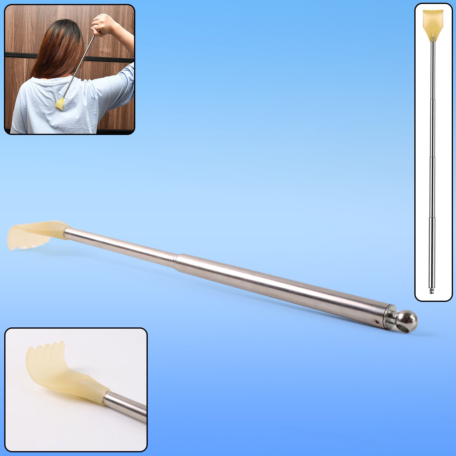 Telescopic Back Scratcher with Plastic Claw (1 Pc) Your Brand