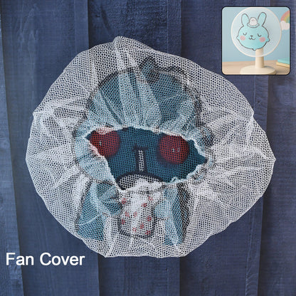 Cute Cartoon Character Fabric Mesh Fan Cover (1 Pc / Mix Design) Your Brand