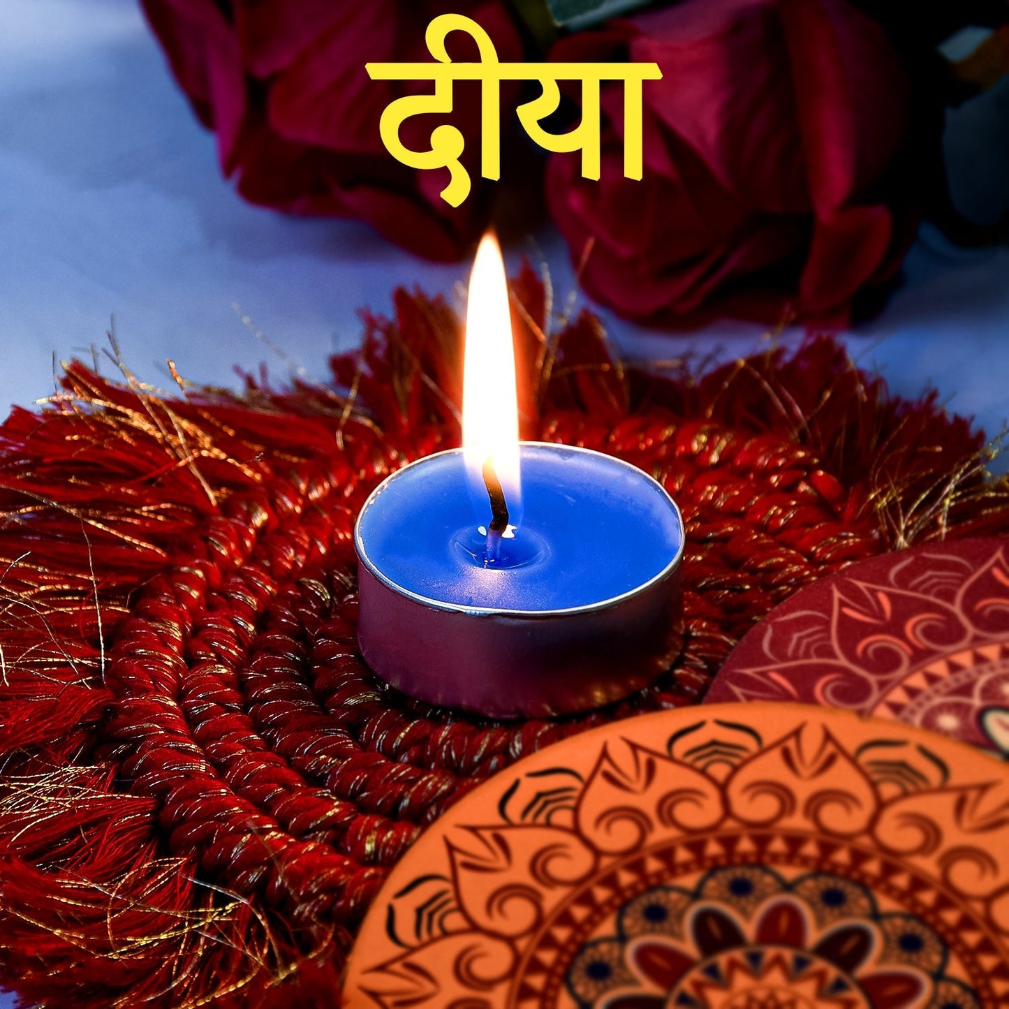 Tealight Diwali Candle – Smokeless, Long-Burning, Mix Color, Diwali (1 Pc / Mix Color) Your Brand