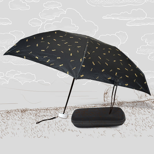 3-Fold Cute Umbrella – Sun & Rain Protection, UV Shield (1 Pc / With Zip Case) Your Brand