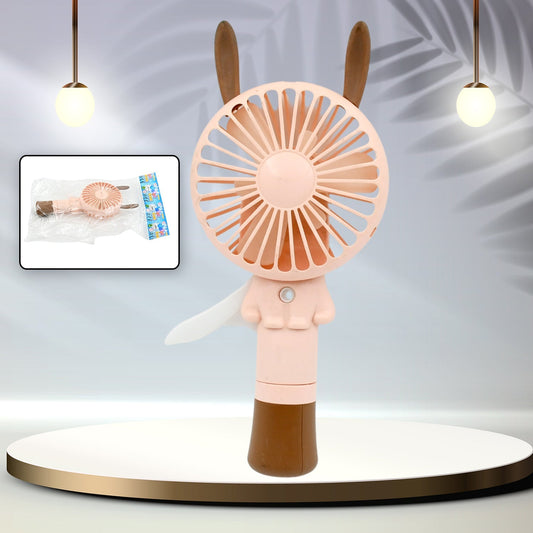 Portable Small Fan Handheld, Mini Student Handheld Dormitory Class Personal Fan Without Battery & USB Cable Operated Manual Hand Press Fan (1 Pc) Your Brand