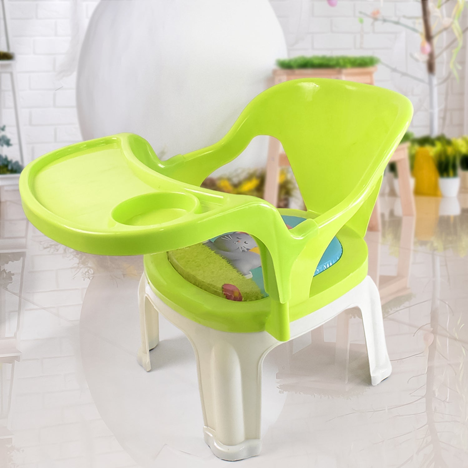 Baby Chair, with Tray Strong and Durable Plastic Chair for Kids/Plastic School Study Chair/Feeding Chair for Kids, Portable High Chair for Kids Your Brand