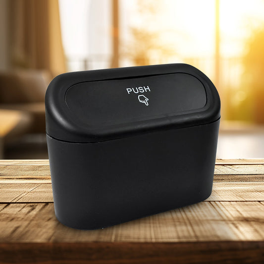 Mini Car Trash Can with Lid, Waterproof Car Trash Bin Storage Box (1 Pc) Your Brand