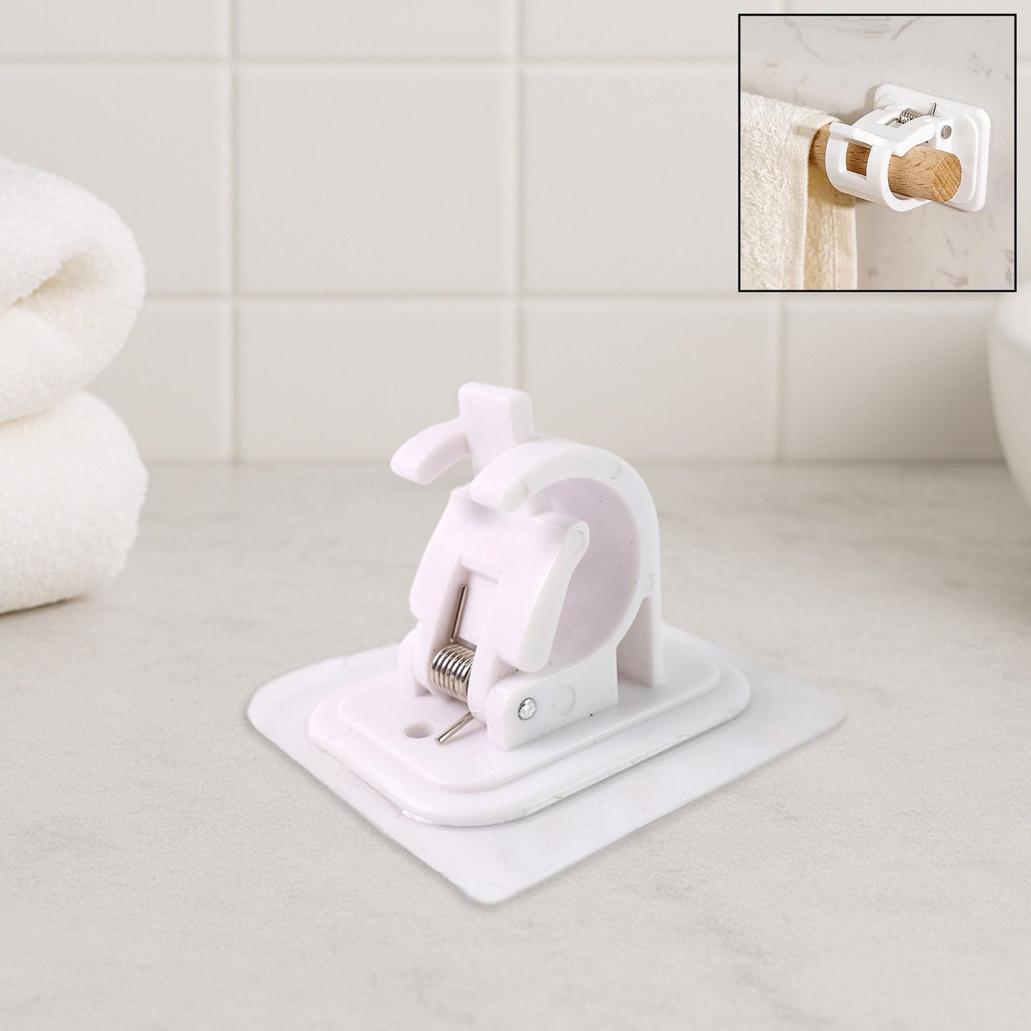 Curtain Rod Holder, Self Adhesive Hooks (2 Pcs Set) Your Brand