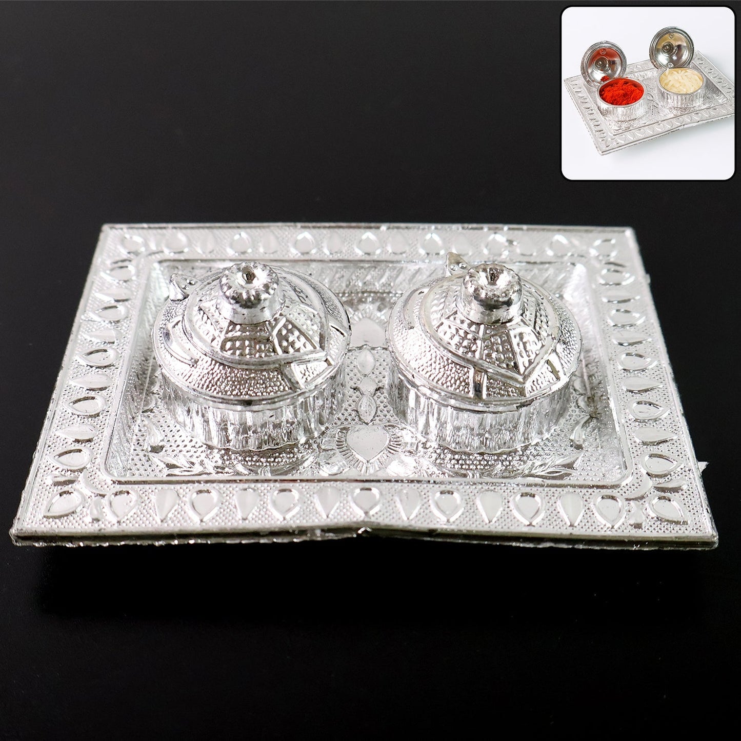 Tray Shape Special Puja Thali (1 Pc / Mix Design) Your Brand