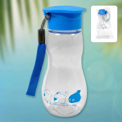 BPA-Free Transparent Water Bottle with Carry Strap 280ml – Kids & Travel Bottle