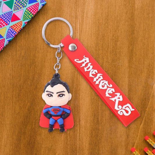 Cute Cartoon Silicone 3D Key Chain with Metal Hook & Strap (Pack of 1) Your Brand