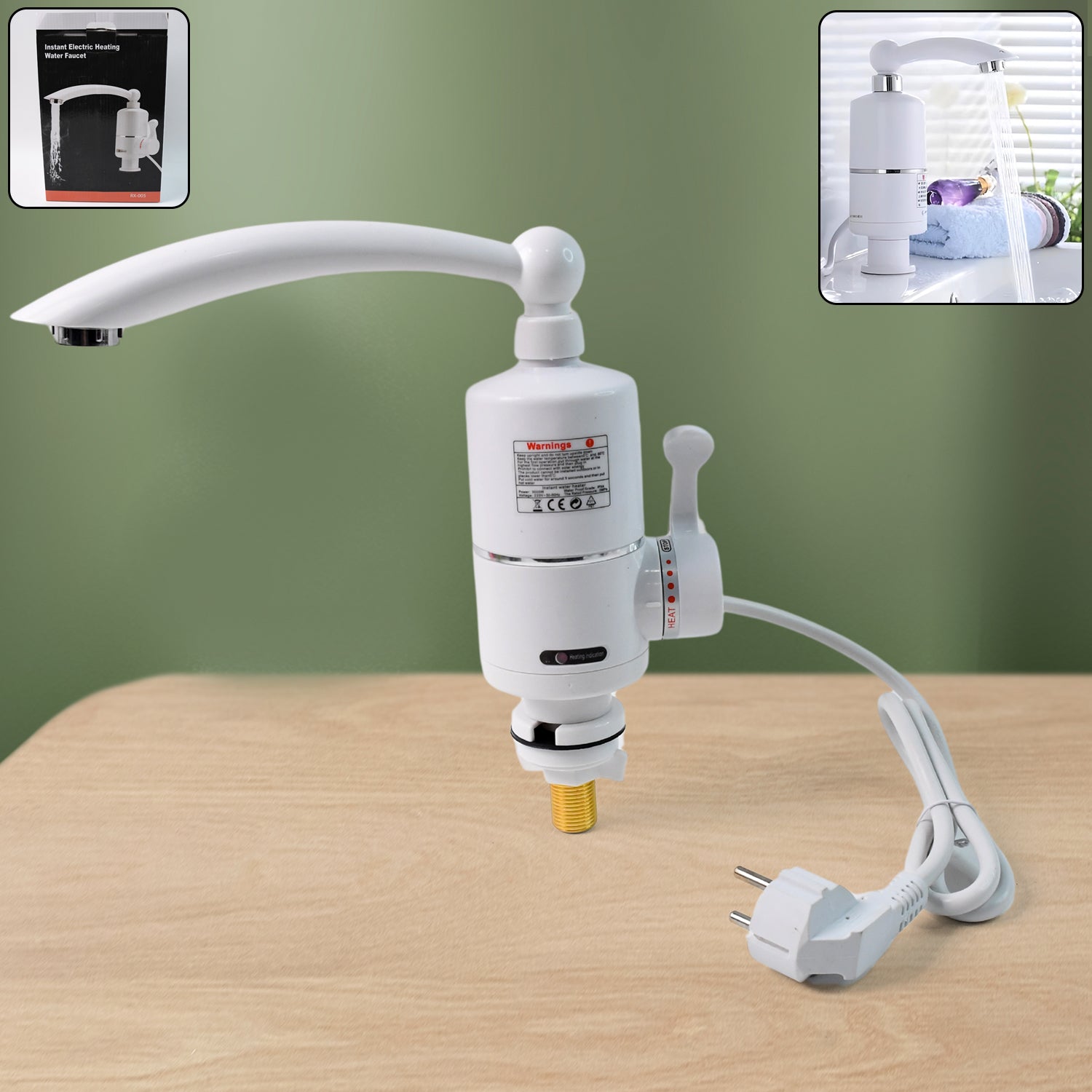 Instant Heating Electric Water Heater Faucet Tap (1 Pc / Mix Design) Your Brand