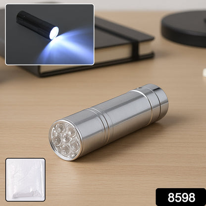 Portable Mini Torch, Super-Bright Mini 6 LED Bulb Pocket Torches - Small Keyring Torch Flashlight for Camping, Hiking, DIY, Travelling, Outdoors and More 3 Battery operated (Battery not included / 1 pc / Mix Color ) Your Brand