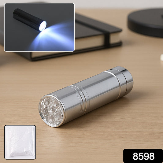 Portable Mini Torch, Super-Bright Mini 6 LED Bulb Pocket Torches - Small Keyring Torch Flashlight for Camping, Hiking, DIY, Travelling, Outdoors and More 3 Battery operated (Battery not included / 1 pc / Mix Color ) Your Brand