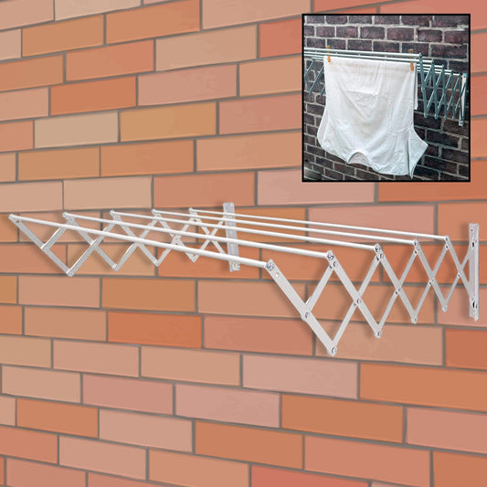 Foldable Extendable Drying Rack | Suitable for Hanging All Types of Clothes | Ideal for Interior and Exterior, Made of High Resistance Aluminum for Bathroom Indoor Outdoor Your Brand