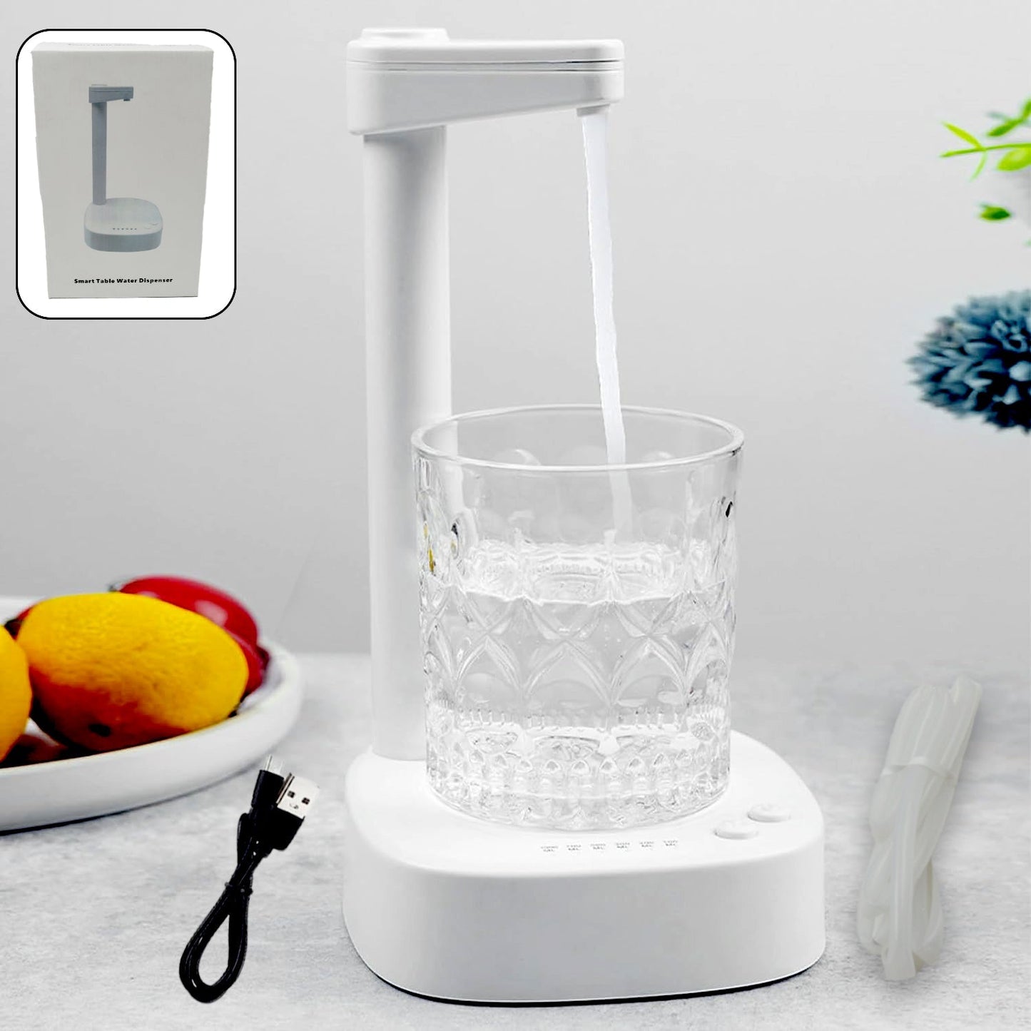 USB Charging Desktop Water Dispenser – Smart One Button Operation, Portable Water Pump for Home & Office Your Brand