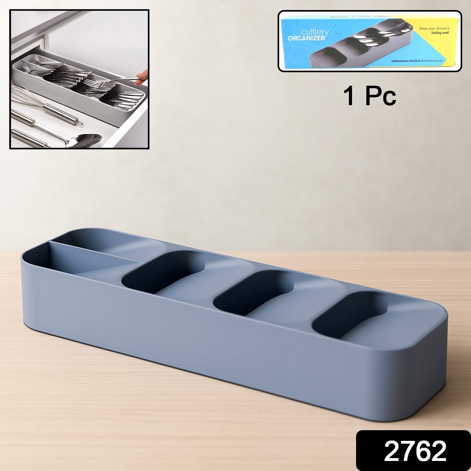 1 Pc Cutlery Tray Box Used For Storing Cutlery Items And Stuffs Easily And Safely. Your Brand