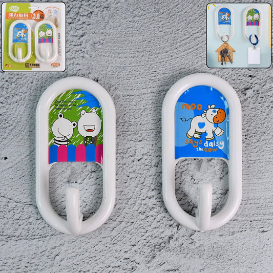 Multipurpose Strong Hook Self-Adhesive hooks (2 Pc Set) Your Brand